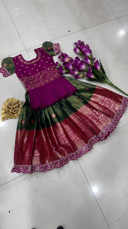 NEW LAUNCING KIDS LEHENGA CHOLI simmer Wholesale kids boutique clothing
